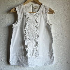 Kate Spade New York ruffle white tank top size 2